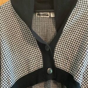 Retro houndstooth punk sweater